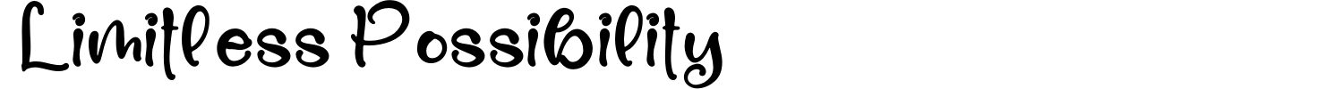 Limitless Possibility Font Demo