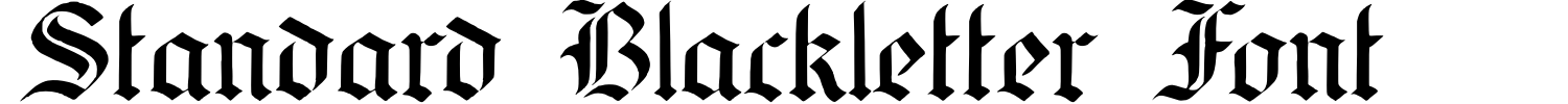 Standard Blackletter Font Demo