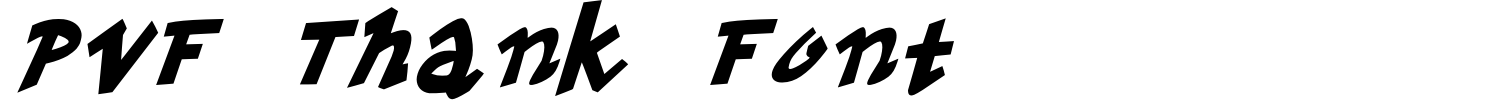 PVF Thank Font Demo