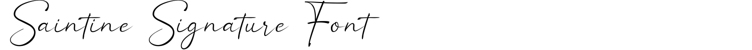 Saintine Signature Font Demo