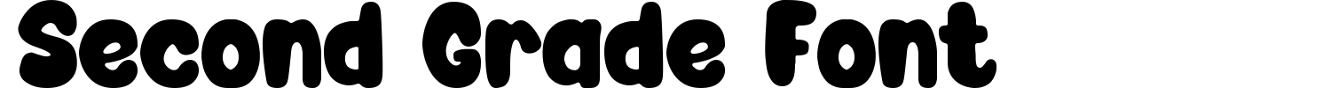 Second Grade Font Demo