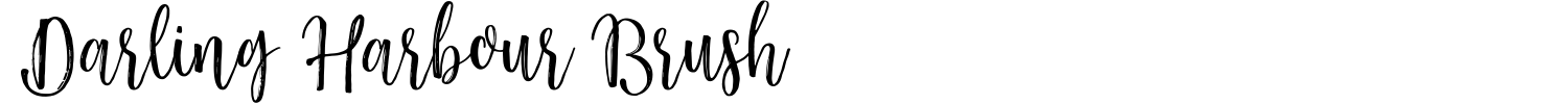 Darling Harbour Brush Font Demo