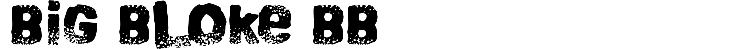 Big Bloke BB Font Demo