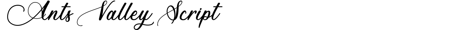 Ants Valley Script Font Demo