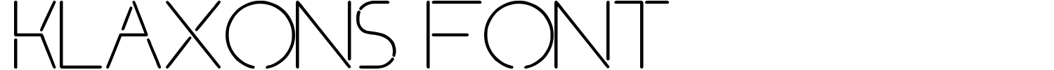 Klaxons Font Demo