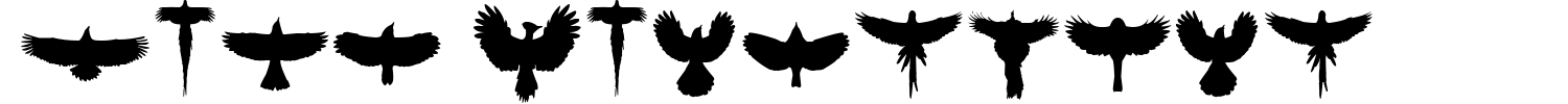 Bird Wingspans Font Demo