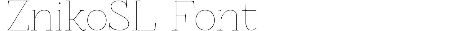 ZnikoSL Font Demo