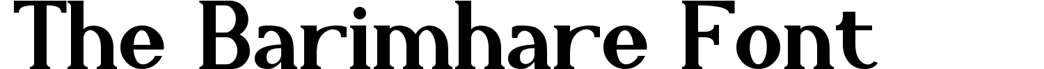 The Barimhare Font Demo