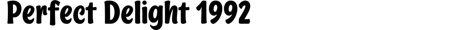 Perfect Delight 1992 Font Demo