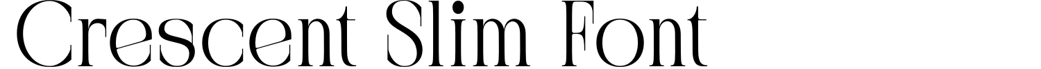 Crescent Slim Font Demo