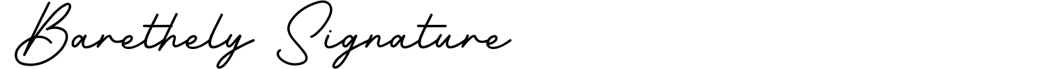 Barethely Signature Font Demo