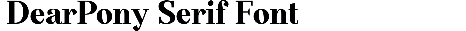 DearPony Serif Font Demo