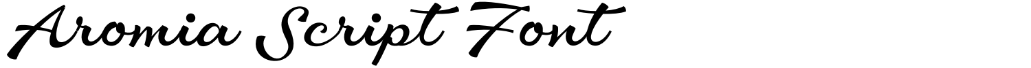 Aromia Script Font Demo