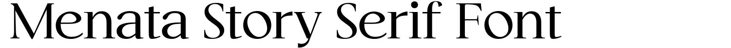 Menata Story Serif Font Demo