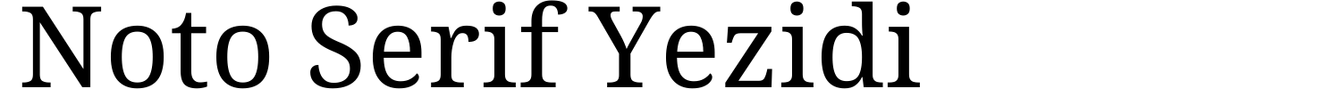 Noto Serif Yezidi Demo