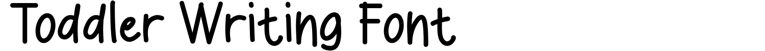 Toddler Writing Font Demo