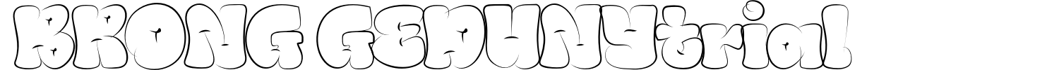 BRONG GEDUNYtrial Font Demo