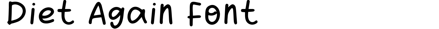 Diet Again Font Demo