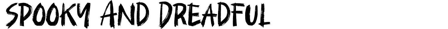 Spooky And Dreadful Font Demo