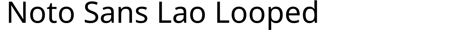 Noto Sans Lao Looped Font Demo