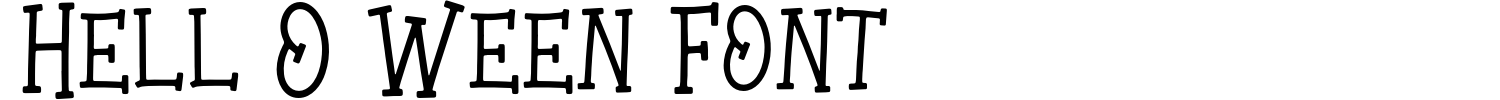 Hell O Ween Font Demo