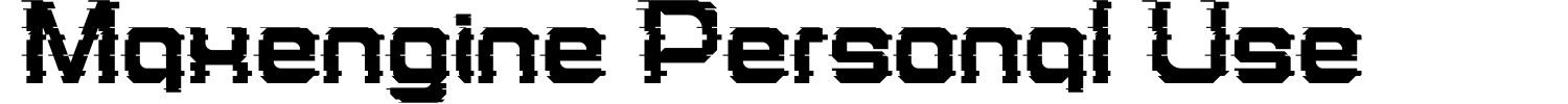 Maxengine Personal Use Demo