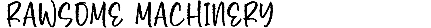 Rawsome Machinery Font Demo