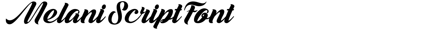 Melani Script Font Demo