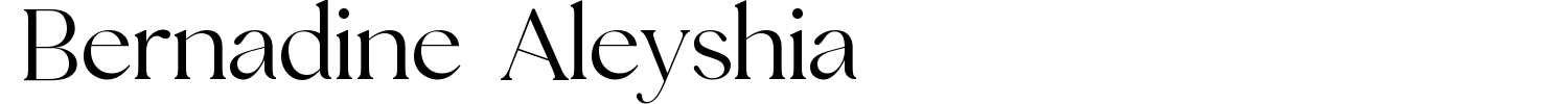 Bernadine Aleyshia Font Demo