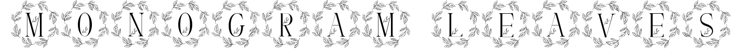 Monogram Leaves Wreath Font Demo