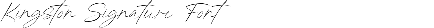 Kingston Signature Font Demo