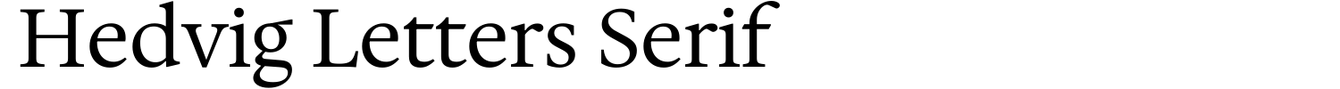 Hedvig Letters Serif Demo