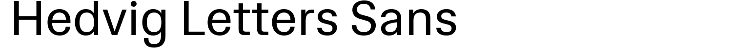 Hedvig Letters Sans Demo