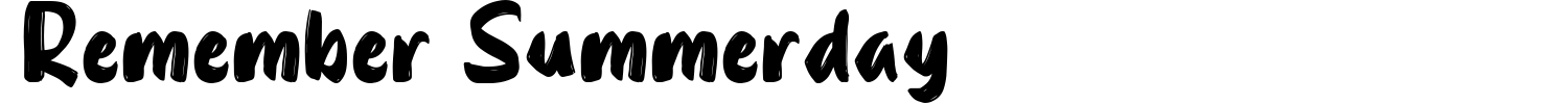 Remember Summerday Font Demo