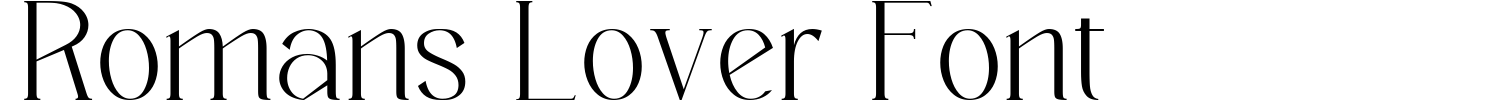 Romans Lover Font Demo