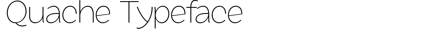 Quache Typeface Demo