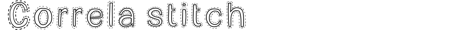 Correla stitch Font Demo