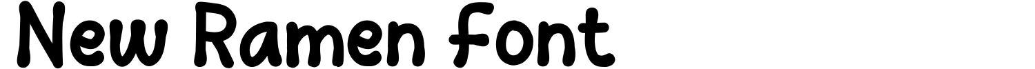 New Ramen Font Demo