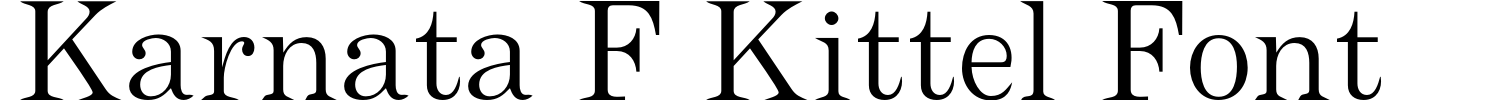 Karnata F Kittel Font Font Demo