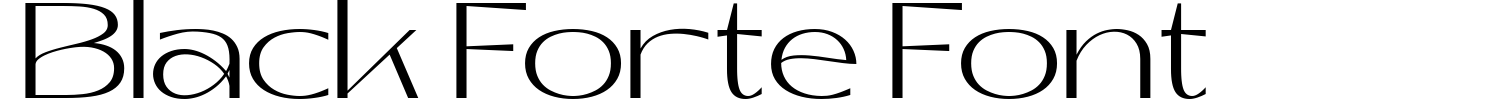 Black Forte Font Demo