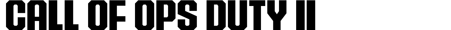 Call of Ops Duty II Font Demo