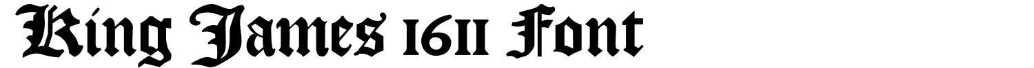 King James 1611 Font Demo