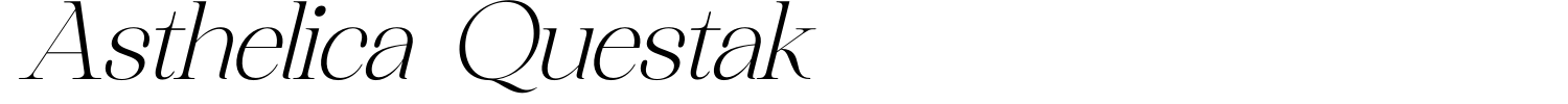 Asthelica Questak Font Demo