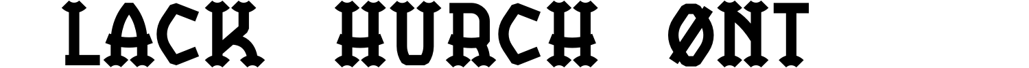 Black Church Font Demo