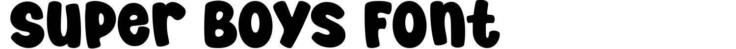 Super Boys Font Demo