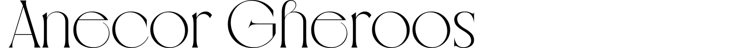 Anecor Gheroos Font Demo