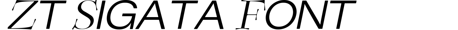 Zt Sigata Font Demo