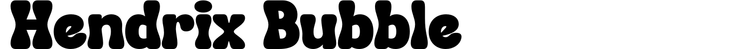 Hendrix Bubble Font Demo