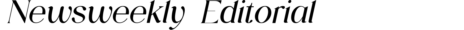 Newsweekly Editorial Font Demo