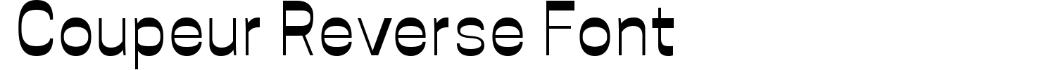 Coupeur Reverse Font Demo